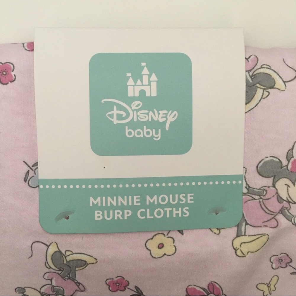 Burp Cloths 3 pack Pink Minnie Mouse Theme NEW Disney Baby - Picture 3 of 8